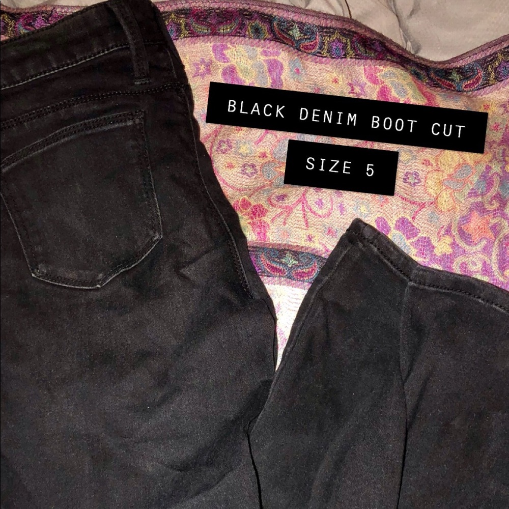 Black Denim Bootcut Jeans